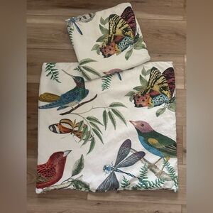 Pottery Barn Spring Fauna Bird European Pillow Shams (2)